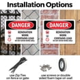 thumbnail image 3 of (2 Pack) Renovation Work Contains Lead Do Not Enter OSHA Danger Sign 24 Inch X 18 Inch Plastic Sign, Weather Resistant, UV Protected for Workplace, Business, and Construction Site, Made in the USA, 3 of 8