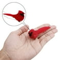 Visland 10 Pcs Red Cardinals Ornaments Handmade Artificial Birds Clip