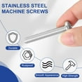 thumbnail image 3 of Uxcell Pan Head Machine Screws, 304 Stainless Steel Round Head Screws for Cabinet 10 5/16-18 x 2", 3 of 7