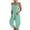 01-Mint Green, variant on SUYOLL Women Casual Jumpsuits U Neck Sleeveless Spaghetti Strap Baggy Overalls Solid Color with Pocket Classic Versatile Overalls