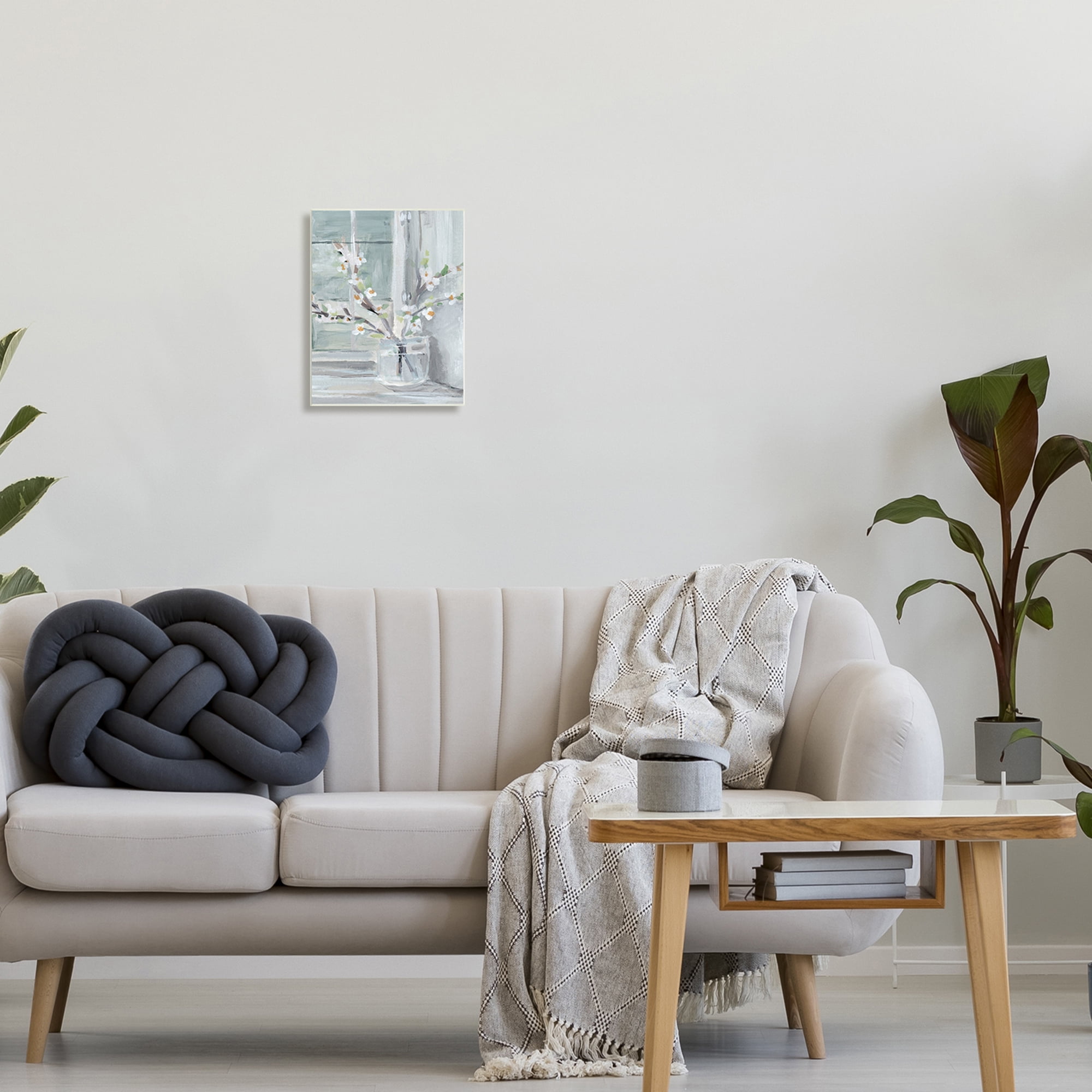 Stupell Industries Abstract White Flower Window Sill Contemporary Still Life, 10 x 15, Design by Annie Warren&nbsp;
