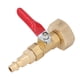 thumbnail image 5 of Adaptador De Soplado De Latón Para Invierno, Adaptador Para Manguera De Jardín, Conector Rápido Macho De 1/4 Pulgadas, Rosca GHT Macho De 3/4 Pulgadas Para Yates RV, Adaptador, 5 of 7