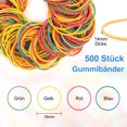 thumbnail image 2 of 500 Pieces Multi-Color Rubber Bands, Stretchable And Reusable For Diy Projects, Heat Resistant And Environmentally-Friendly For Home, Office, School, 2 of 7