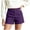 *Purple, variant on Binmer Women's Solid Color High Waisted Stretch Dress Shorts,Comfortable Casual Summer Short Black,Women's Plus L