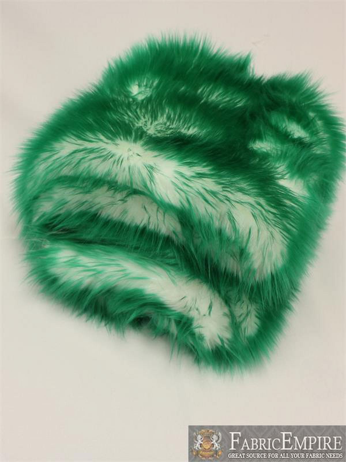 Faux Fur Fabric Long Pile Candy Shaggy EMERALD / 60" Wide / Sold by the yard