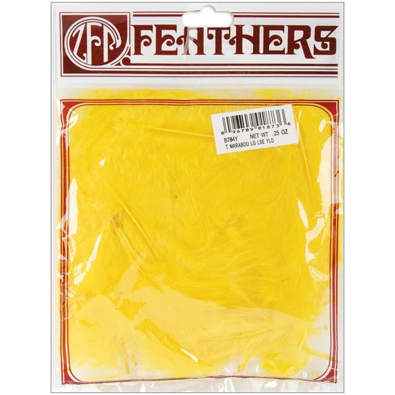 Zucker Marabou Feathers .25oz-Yellow