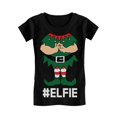 thumbnail image 1 of Tstars Girls Christmas Shirts Gift Elf Suit Elfie Christmas Kids Funny Humor Family Holiday Shirts Xmas Party Christmas Gifts for Girl Fitted Kids T Shirt, 1 of 4
