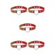 thumbnail image 3 of Collar colorido estilo japonés Punk sweethay Gargantilla de cuero Rojo + café claro, 3 of 6