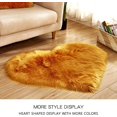 thumbnail image 4 of Heart Shaped Rug - Gold, 20x16 Inch, Fluffy Faux Fur, Soft & Cozy, Machine Washable, For Bedroom, Kitchen, Bathroom, Living Room, 4 of 5