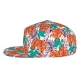 thumbnail image 3 of Daiia Hawaiian Style print Flat Bill Hats Flat Brim Trucker Cap Baseball Cap Adjustable Classic Low Profile Hat Unconstructed Plain Cap, 3 of 9