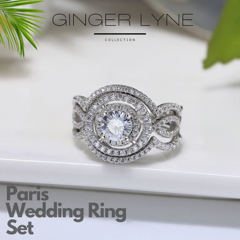Halo Wedding Ring Set for Women Bridal Engagement Ring 2  display picture 1