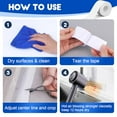 thumbnail image 7 of White Caulk Tape,5 Rolls Caulk Tape Waterproof Self Adhesive, Toilet Caulking Strip for Bathtub, Kitchen, Countertop,Sink,Wall Tile Edge Peel and Stick Caulking Sealing Tool (1.5" x10Ft), 7 of 7