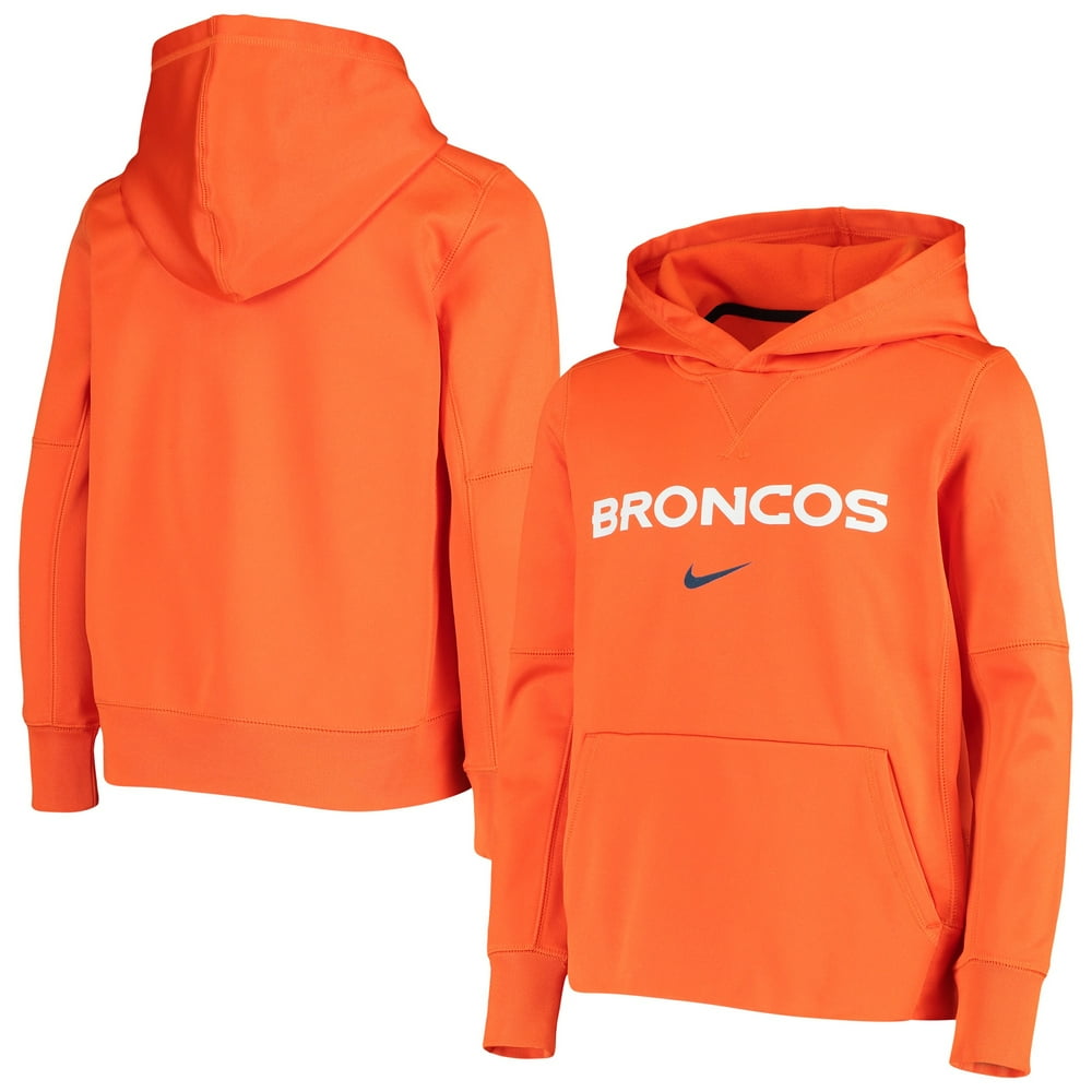 Denver Broncos Nike Youth Wordmark Pullover Hoodie