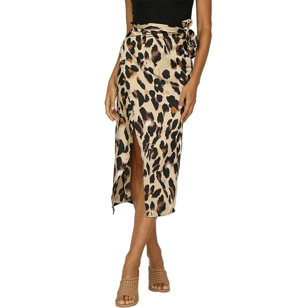 Minnieouse sexy para damas para oficina, restaurante y cafetería - Cintura alta Fresca y absorbe la humedad Faldas para damas lápiz marrón L 1 Type3 NO3