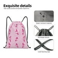 thumbnail image 4 of Balery Pink Scarf Snowman Pattern Drawstring Backpack Bag Sport Gym Sackpack Cinch Bags Pattern Drawstring Backpack Bag Sport Gym Sackpack Cinch Bags -Small, 4 of 6