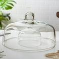 thumbnail image 2 of FRCOLOR Transparent Glass Cake Cover for Storage and Use Dome 21CM Diameter 14CM High, 2 of 10
