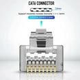 30pcs CAT5 CAT6 Shielded RJ45 Pass Through Modular Plug Cable Connector