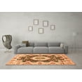thumbnail image 3 of Ahgly Company Indoor Round Abstract Orange Modern Area Rugs, 4' Round, 3 of 4