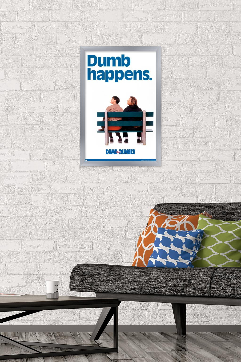 Dumb and Dumber - Dumb Happens Wall Poster, 14.725" x 22.375", Framed