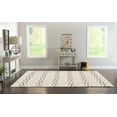 thumbnail image 5 of Linon Geo Ranlyn Hand Tufted Microfiber Polyester 8'x10' Rug in Ivory, 5 of 7