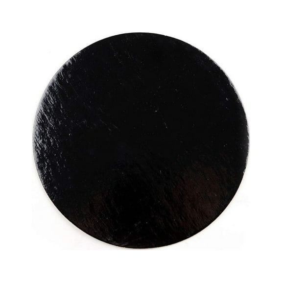 Enjay Black Round Mono-Portion Pastry Board 5" 25 Pieces