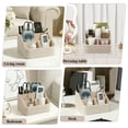 thumbnail image 4 of Topsome Remote Control Holder with 4 Compartments, PU Leather Nightstand Organizer Desk Caddy, Decorative Bedside Table Storage Organizer for TV Remote, Media Player, Home Office Supplies (Beige), 4 of 7