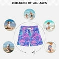 thumbnail image 6 of FORMRS Boys Swim Trunks Quick Dry Mesh Liner Boardshorts Sizes XS-XL, Purple Starfish Pattern, 6 of 7