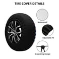 thumbnail image 2 of Naloa Nautical Anchors PVC Leather Spare Tire Wheel Cover for Car Truck SUV Camper Trailer Universal Fit many size14 inch, 2 of 6
