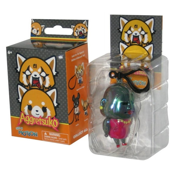 Aggretsuko Chibi In Motion Bullsitoy Metallic Gori 2.5 Inch Mini Figure Keychain