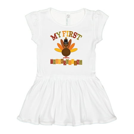 

Inktastic My First Thanksgiving Day Turkey Gift Baby Girl Dress