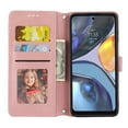 thumbnail image 4 of Feishell Moto G Power Case with Credit Cards Holder, Wallet Magnetic Crossbody Shoulder Strap Flip Stand Purse Premium PU Leather Cover For Motorola Moto G Power 2022, Pink, 4 of 11