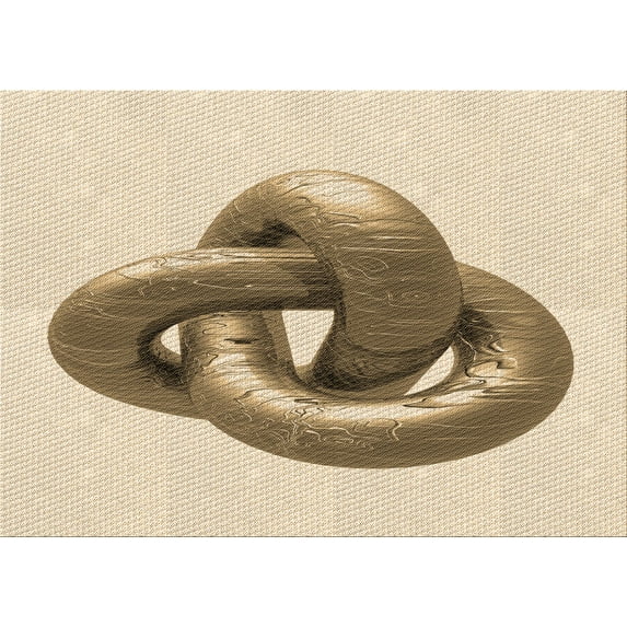 Ahgly Company Machine Washable Indoor Rectangle Transitional Vanilla Gold Area Rugs, 8' x 12'