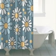 thumbnail image 4 of Waterproof Cute Boho Daisy Shower Curtain 72x72 Inch Boho Style Polyester Unique Shower Curtain for Bathroom Hotel Home Decor with 12 Plastic Hooks, 4 of 5
