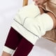 thumbnail image 1 of Mujeres cálidas Leggings Espesar Push Up Elasticity Femenina Femenina Térmica Noveno Pantalones adelgazante Color Sólido Frío Tiempo Frío Pantalones suaves Vino Rojo XXXL seitruly AP004665-18, 1 of 7
