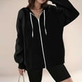 thumbnail image 2 of Fewfanhot Sweatshirt for Women Full Zip Up Hoodie Long Sleeve Hooded Sweatshirts Pockets Jacket Coat for Women, 2 of 6