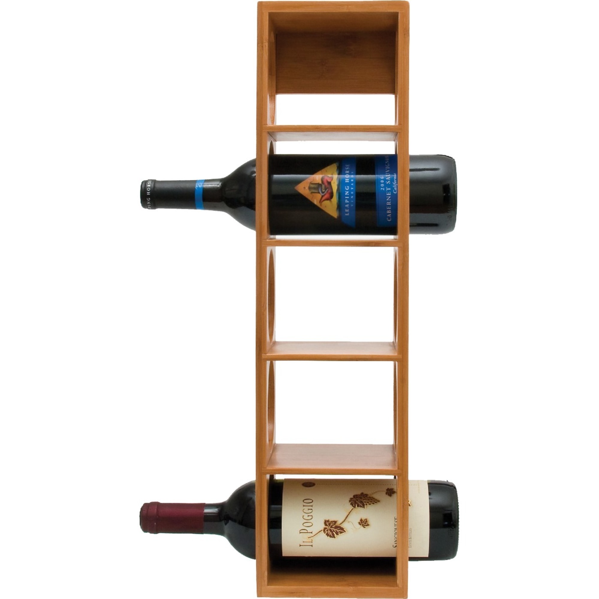 Lipper International Bamboo 5 Bottle Wine Rack 8305 - image 3 of 4