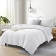 thumbnail image 2 of Duvet Cover Set Bedding King - Duvet Cover Comforter Cover Set Soft Textured Bedding Zipper, Boho Farmhouse Chic Style Duvet Cover with 2 Pillow Cases for Bedroom Home Bed Room (White King), 2 of 7