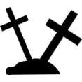 thumbnail image 2 of Graveyard Crosses Rubber Stamp, 2 X 2" Wood Stamp, 2 of 3