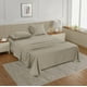 thumbnail image 3 of Casa Platino Sábanas California King con Bolsillos Profundos: Sábanas de Algodón de 450 Hilos, Tejido de Satén Suave, Sábana Ajustable Totalmente Elástica de 15", Ropa de Cama de Hotel de Lujo - Lino, 3 of 6