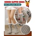 thumbnail image 4 of Womens Slipper Fuzzy Grips Socks Fluffy Winter Warm Thick Thermal Cozy Plush Non Slip Cabin Soft Fleece Socks 1Pairs, 4 of 6