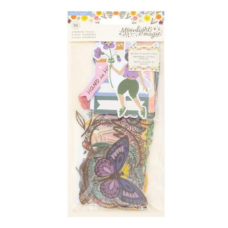 Crate Paper Moonlight Magic Ephemera Die-Cuts 50/Pkg-Journaling, Acetate