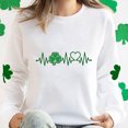 thumbnail image 5 of BLTIBY St Patricks Day Sweatshirt for Women Spring Autumn Lucky Printed Long Sleeve Round Neck Fashion Causal Comfy Pullover Tops 2025 White 5 L, 5 of 5