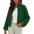 thumbnail image 6 of Warop Women Stand Collar Sweatshirt, Long Sleeve Zip Up Drawstring Short Pocket Pullover for Casual, 6 of 9