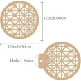 thumbnail image 2 of 12inch Laser Cut Wooden Wall Sculpture Torus Wall Art Home Decor Sacred Rhombus Geometry Meditation Spiritual Symbol Unfinished for Housewarming Home Office Studio Decoration Rhombus, 2 of 7