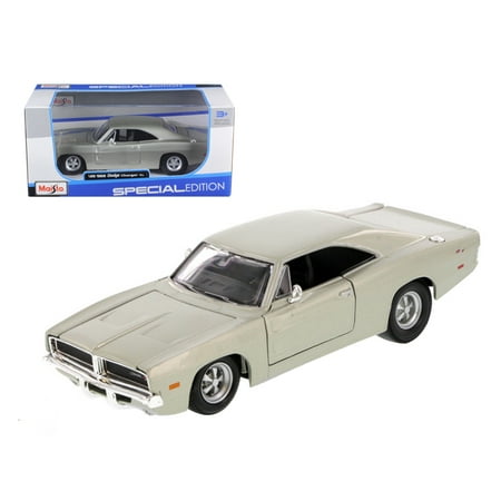 1969 Silver Proof - 1969 Dodge Charger R/T Hemi Silver 1/25 Diecast Car Model by Maisto