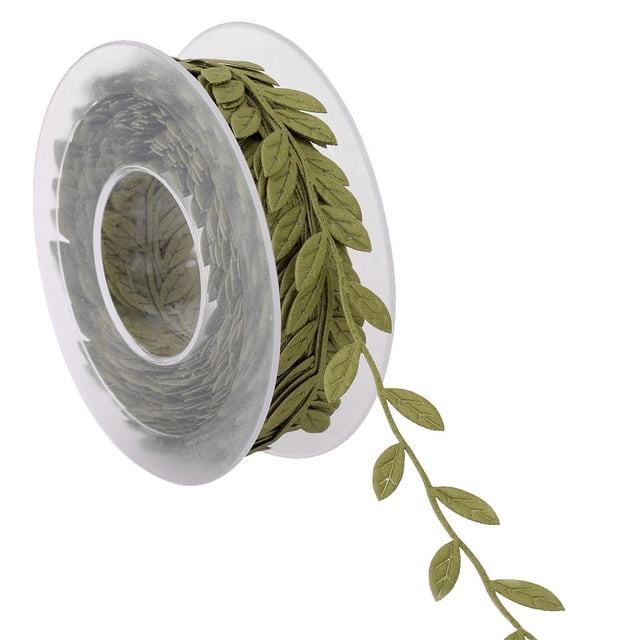 Hojas de Cinta 15m Elegante Multicolores pa Brazaletes Guirnaldas Verde Hugo Recorte de hoja de satén artesanía de cinta