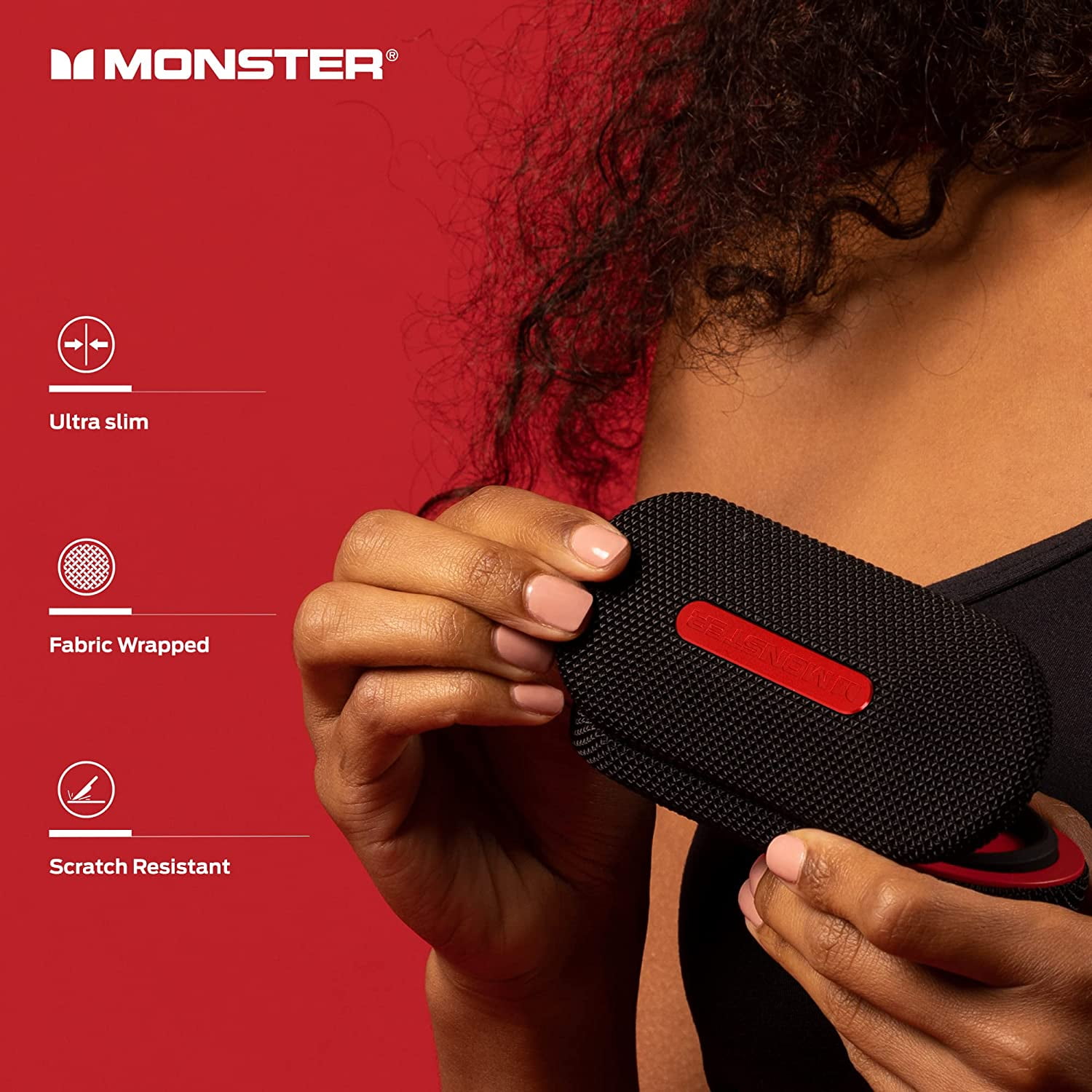Monster DNA Fit Bluetooth Earbuds with Charging Case, Noise Cancelling, Built-in Microphone, Water-Resistant