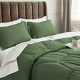 thumbnail image 3 of 1 Piece Honeycomb Design Comforter, 800 TC, 100% Egyptian Cotton, Oversized Super King Size Moss Solid, 3 of 5