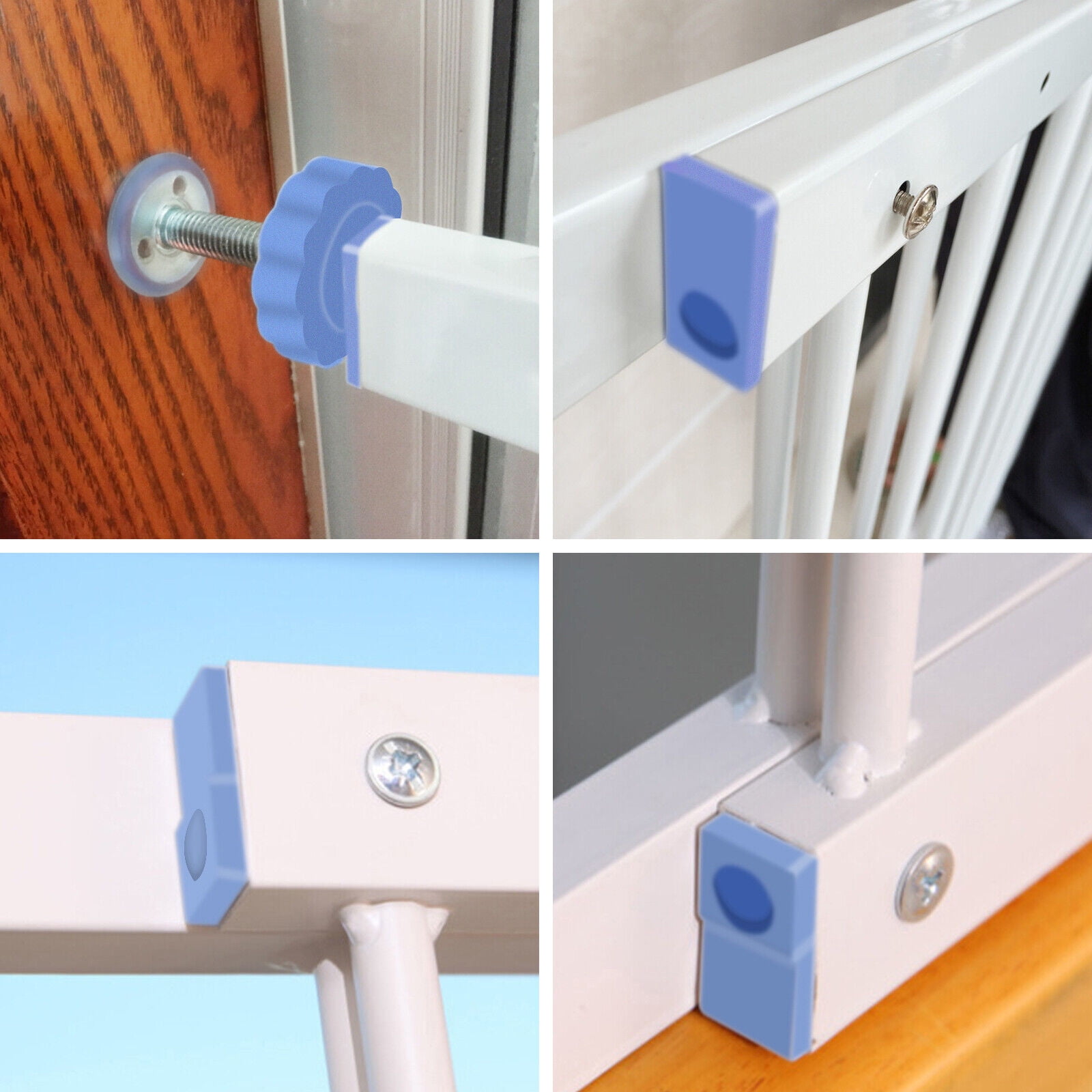 Miumaeov Safety Window Guard Child Security Window Guardrail Adjustable 34''x31.5'' White