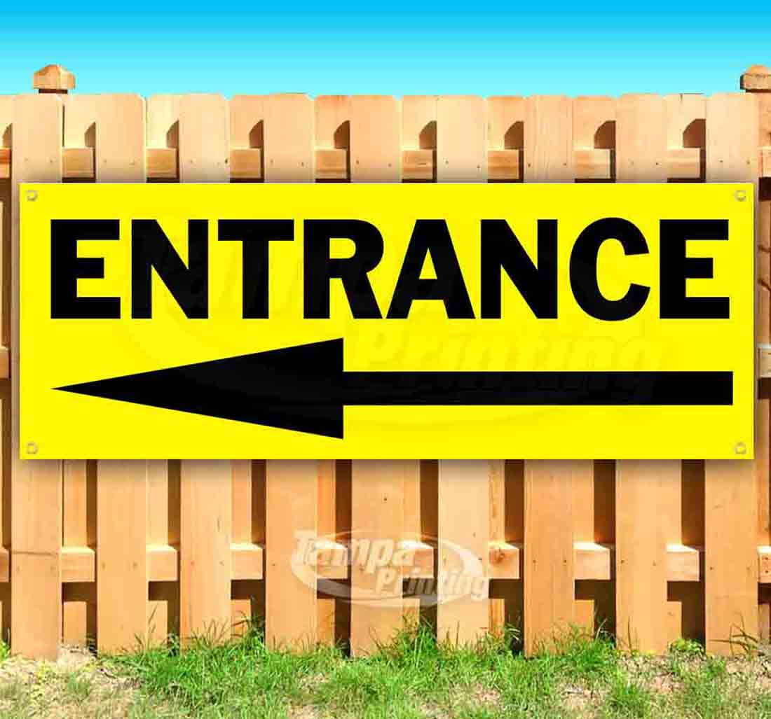 Entrance 13 oz Vinyl Banner With Metal Grommets - Walmart.com